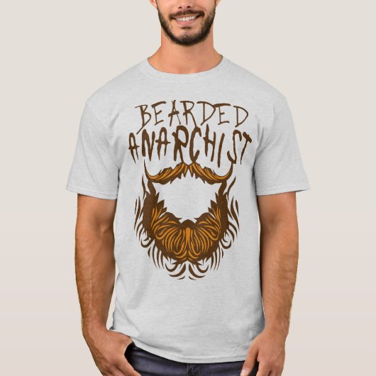 citation_barbe_barbu_anarchist_bearded_humour_1412 tシャツ (正面)