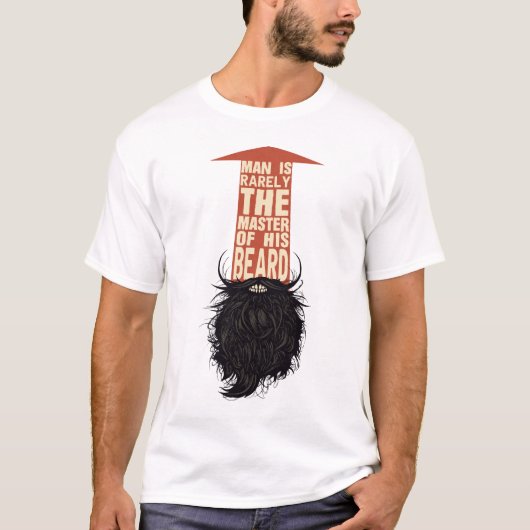 citation_barbe_barbu_man_rarely_master_beard_humou tシャツ (正面)