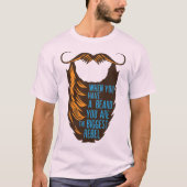 citation barbe beard biggest rebel humour moustach tシャツ (正面)