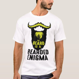citation barbe beard enigma bearded humour bureau  tシャツ