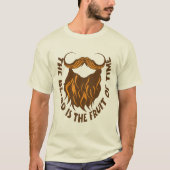 citation barbe beard fruit time humour barbu drole tシャツ (正面)