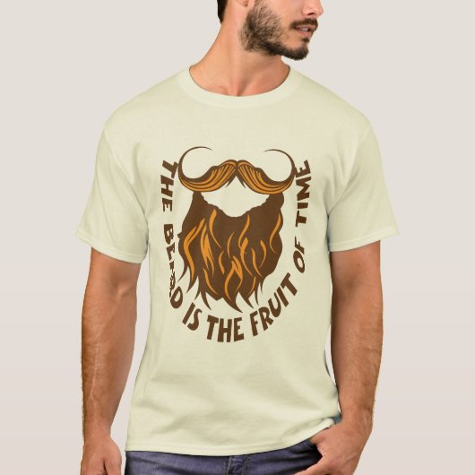 citation barbe beard fruit time humour barbu drole tシャツ (正面)