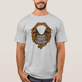 citation barbe beard impatience humour long mousta tシャツ