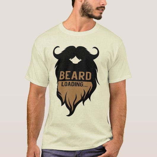 citation_barbe_beard_loading_humour_moustache_2212 tシャツ (正面)