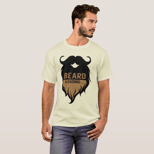 citation_barbe_beard_loading_humour_moustache_2212 tシャツ (正面フル)