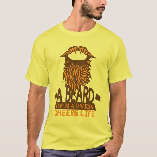 citation_barbe_beard_madness_cheers_life_moustache tシャツ (正面)