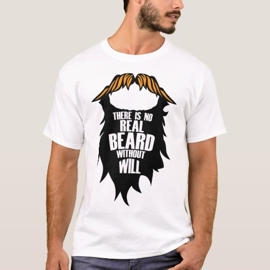 citation_barbe_beard_will_real_moustache_humour_vr tシャツ (正面)
