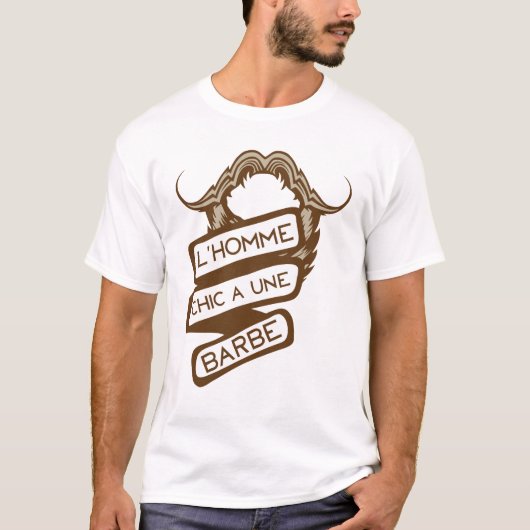 citation_barbe_chic_homme_moustache_humour_4152 tシャツ (正面)