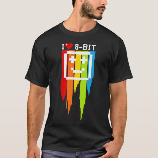 citation i love 8 bit informatique retro game ordi tシャツ