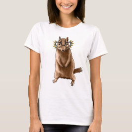 Cite Animal Hippie Glasses Chipmunk自然恋人 Tシャツ