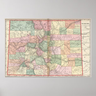Cities (1901年)のコロラド州の地図 ポスター