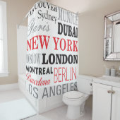 Cities of the world - Rideau de douche シャワーカーテン (インサイチュ)