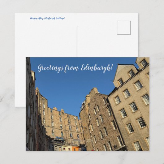 CITINERARIES: Greetings from Edinburgh! ポストカード (正面/裏面)
