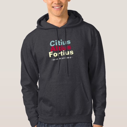 Citius Altius Fortiusのフード付きスウェットシャツ パーカ (正面)