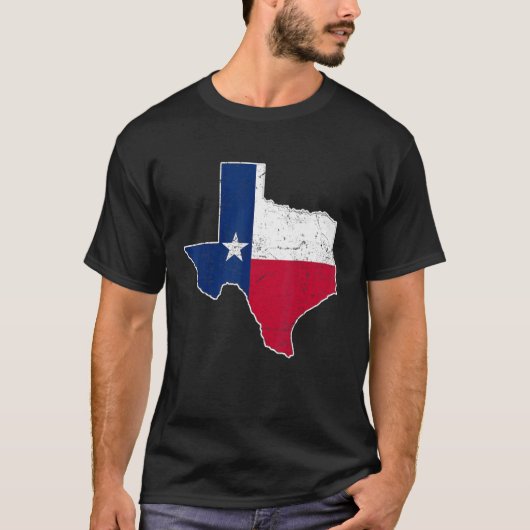 Citizen Proud America State Distressed Map Texas Tシャツ (正面)