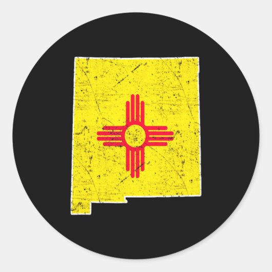 Citizen Proud America State Us Distressed Map New  ラウンドシール (正面)