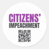 Citizens Impeachment Sticker Sheet ラウンドシール (正面)