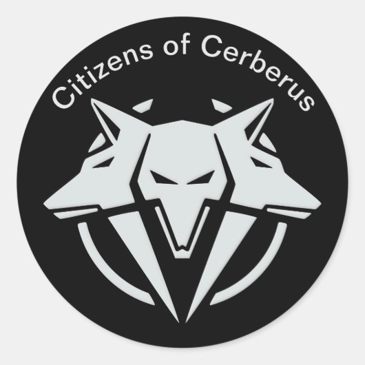 Citizens of Cerberusステッカー ラウンドシール (正面)