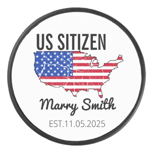 Citizenship Day American  – Proud to Be an America アイスホッケーパック (正面)