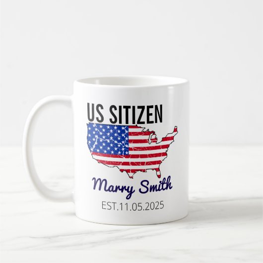 Citizenship Day American  – Proud to Be an America コーヒーマグカップ (左)