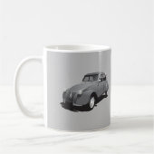 Citroën 2CV -灰色-ロゴ- diyマグ- コーヒーマグカップ (左)