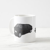 Citroën BXの黒い/灰色のマグ コーヒーマグカップ (正面左)