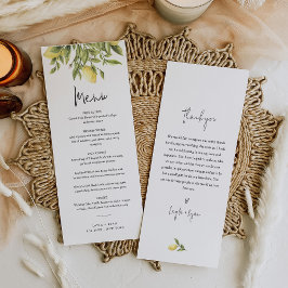 CITRONレモンシトラス結婚のディナーメニュー