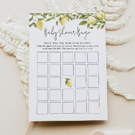 CITRONレモンベビーシャワービンゴ 招待状