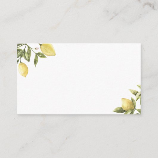 CITRONレモン柑橘系エンクロージャインサートカード3.5"x2" エンクロージャーカード (裏面)