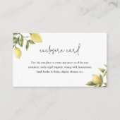 CITRONレモン柑橘系エンクロージャインサートカード3.5"x2" エンクロージャーカード (正面)