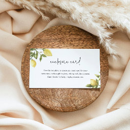 CITRONレモン柑橘系エンクロージャインサートカード3.5"x2" エンクロージャーカード