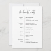 CITRONレモン結婚のウェルカムレター&旅程 招待状 (裏面)