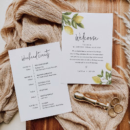 CITRONレモン結婚のウェルカムレター&旅程 招待状