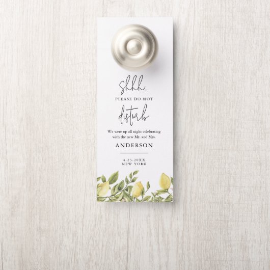 CITRONレモン結婚の歓迎レターを邪魔しない ドアノブサイン (ノブ)