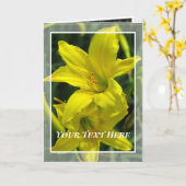 Citron Daylily カード (黄色い花)
