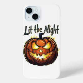 Citrouille Lumineuse Effrayante, Design Halloween iPhone 15 Miniケース