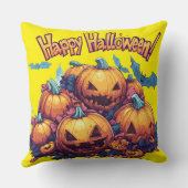Citrouilles amusantes 🎃 pour Halloween festif クッション (裏面)