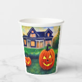 Citrouilles d’Halloween illuminées 紙コップ (裏面)