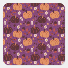 Citrouilles d'automne スクエアシール