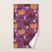 Citrouilles d'automne バスタオルセット (ハンドタオル)