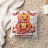 Citrouilles Halloween mignonnes 🎃 et bonbons fun クッション (ブランケット)