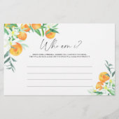 Citrus – 誰が私のブライダルシャワーゲーム 便箋 (正面)