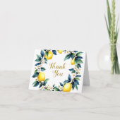 Citrus Amalfi Italian Ciao Baby Wreath Thank You サンキューカード (正面)