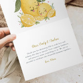 Citrus Amalfi Italian Ciao Baby Wreath Thank You サンキューカード