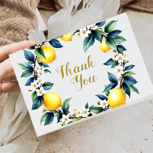 Citrus Amalfi Italian Ciao Baby Wreath Thank You サンキューカード