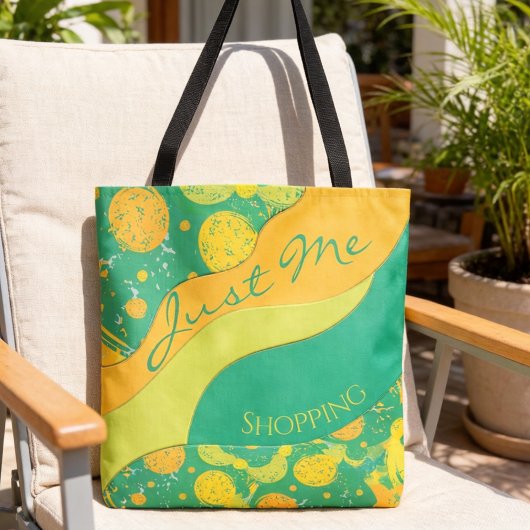 Citrus And Green Abstract Circles トートバッグ