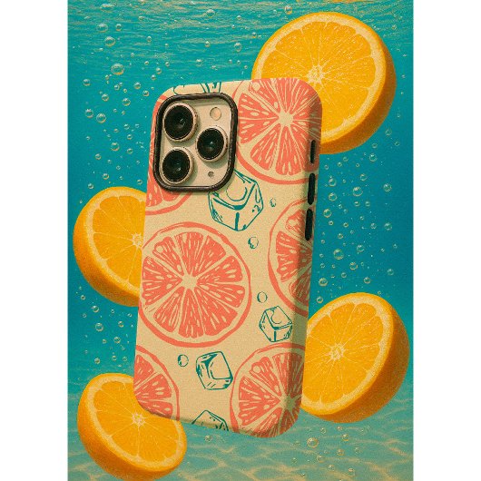 Citrus and Ice Pattern iPhoneケース