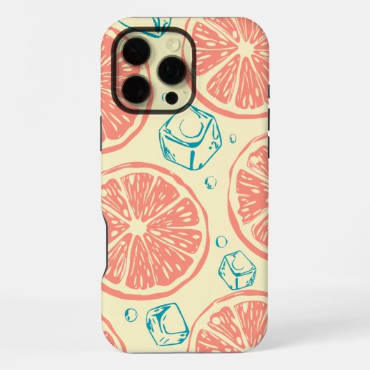 Citrus and Ice Pattern  iPhoneケース (裏面)