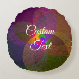 Citrus Blend Geometric Round Pillow ラウンドクッション