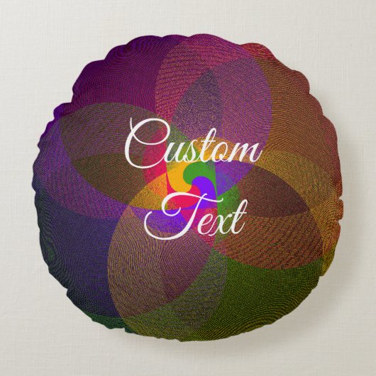 Citrus Blend Geometric Round Pillow ラウンドクッション (正面)